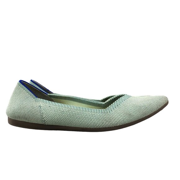 Rothy's Women's Size 6.5 The Point Mint Green Pointed Toe Slip On Ballet Flats - Picture 1 of 13